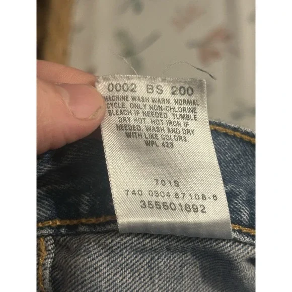 VINTAGE Levis 550 Jeans Shorts Mens 40 Relaxed Jorts Blue Denim 90s, 396 - Picture 8 of 8